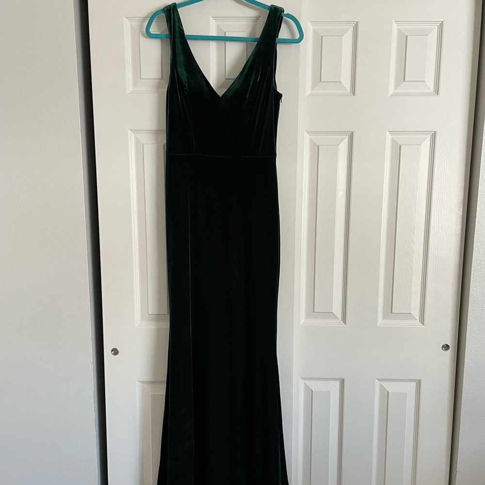 Dakota Revelry Emerald Green Velvet Dress